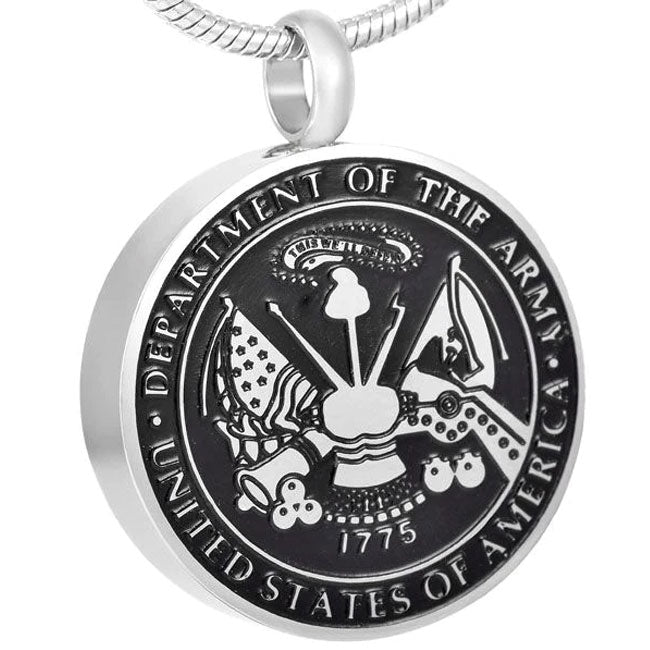 Stainless Steel Keepsake Army Pendant