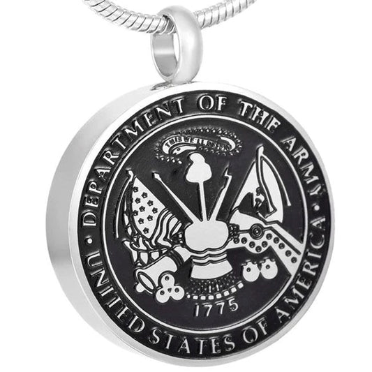 Stainless Steel Keepsake Army Pendant