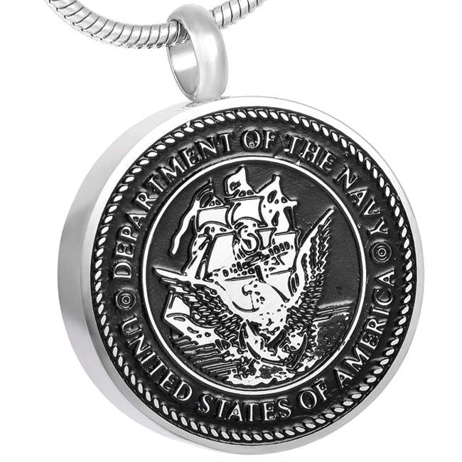 Stainless Steel Keepsake Navy Pendant