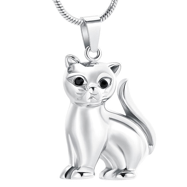 Stainless Steel Keepsake Clever Cat Pendant