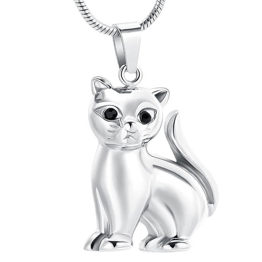 Stainless Steel Keepsake Clever Cat Pendant