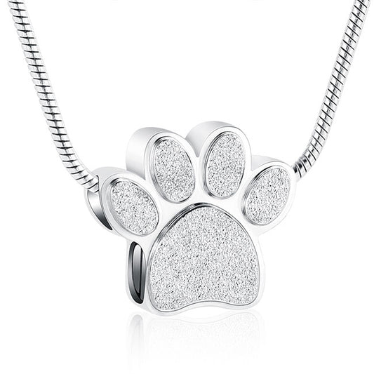 Stainless Steel Keepsake Sparkle Paw Pendant