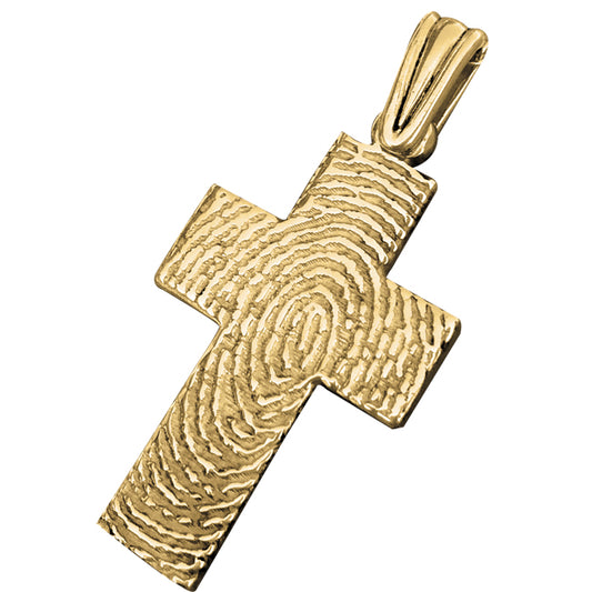 Life Print Cross Pendant