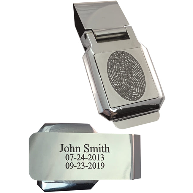 Life Print Stainless Steel Money Clip