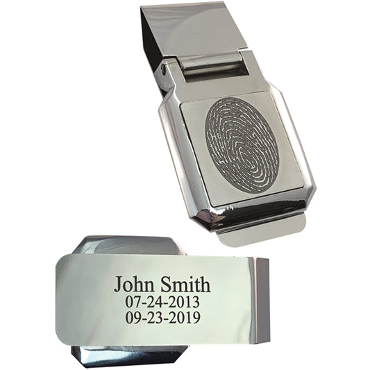 Life Print Stainless Steel Money Clip
