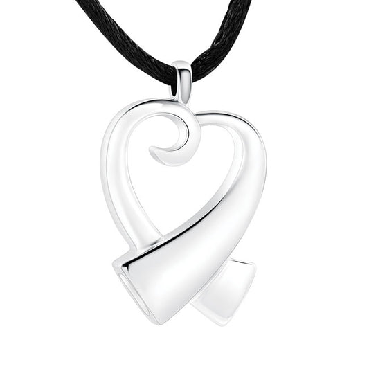 Ribbon Heart Keepsake Pendant