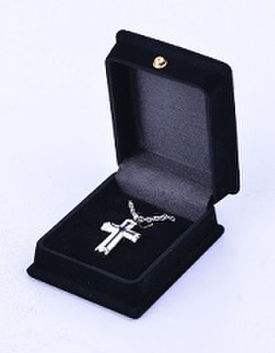 White and Silver Cross Keepsake Pendant