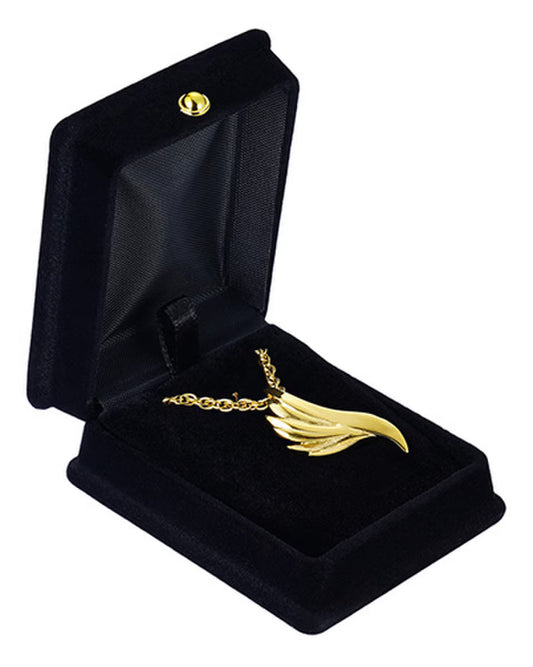 Gold Angel Wing Keepsake Pendant