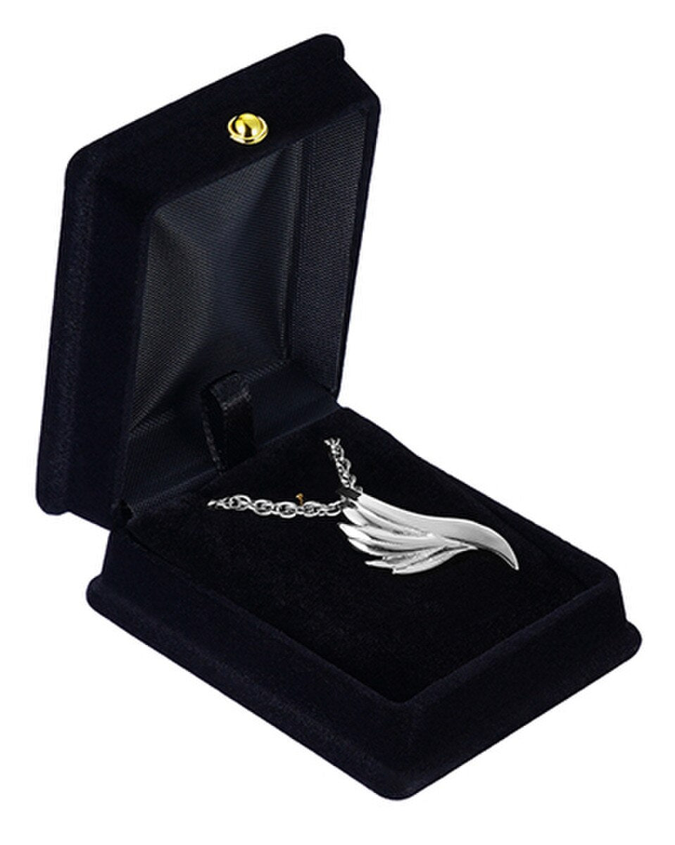 Silver Angel Wing Keepsake Pendant