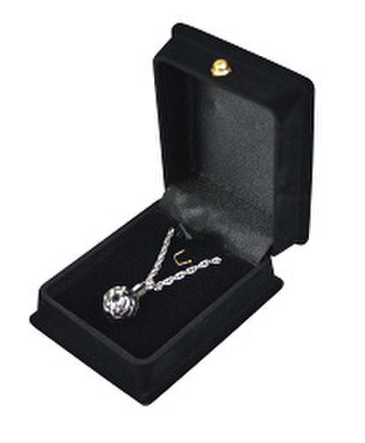 Silver and Black Sphere Keepsake Pendant