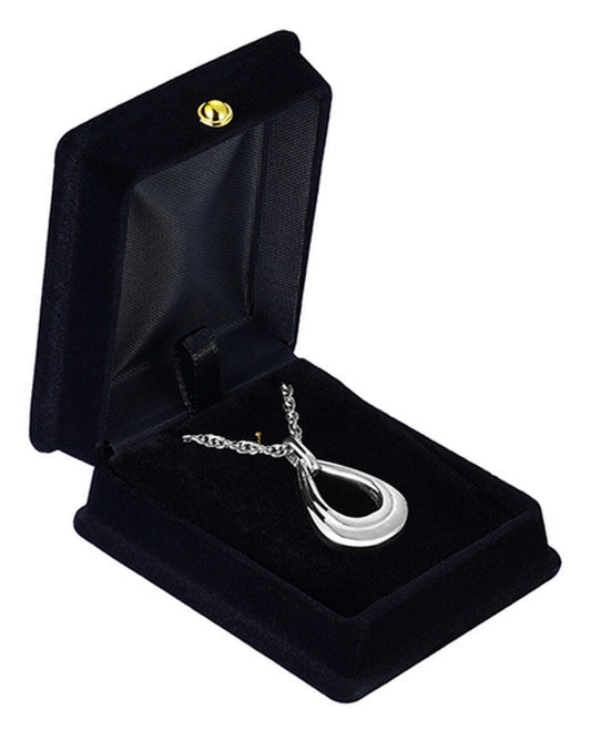 Silver Raindrop Keepsake Pendant