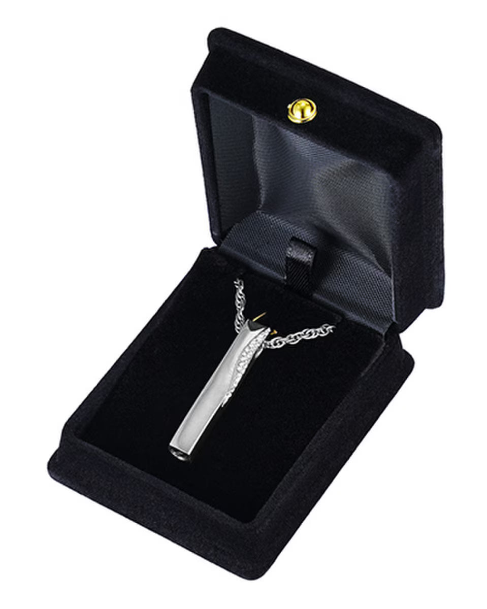 Crystal Facet Silver Keepsake Pendant