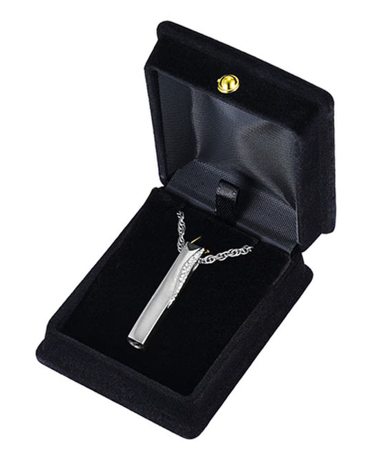 Crystal Facet Silver Keepsake Pendant