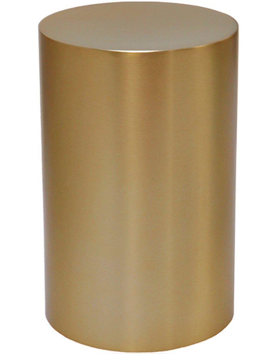 Stainless Steel Gold Cylinder Urn