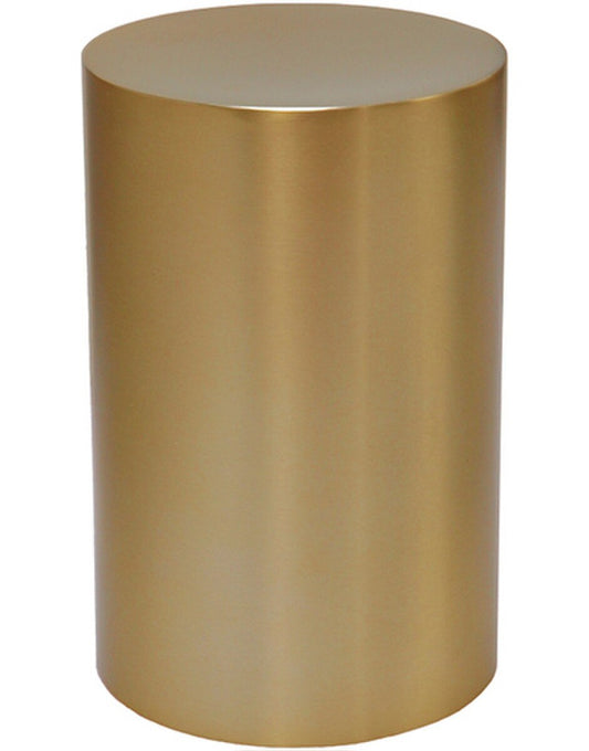 Stainless Steel Gold Cylinder Urn