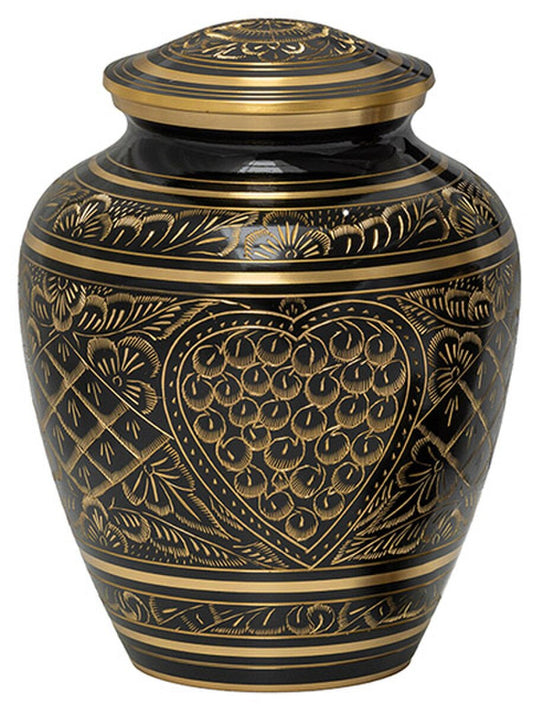 Etched Ebony Urn
