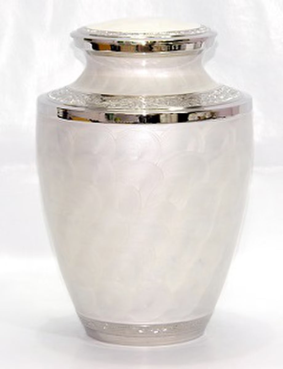 Mother of Pearl Silver Urn