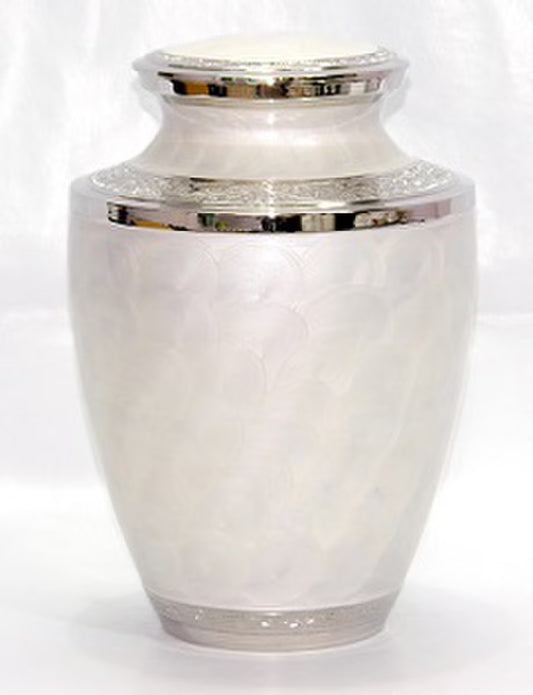 Mother of Pearl Silver Urn