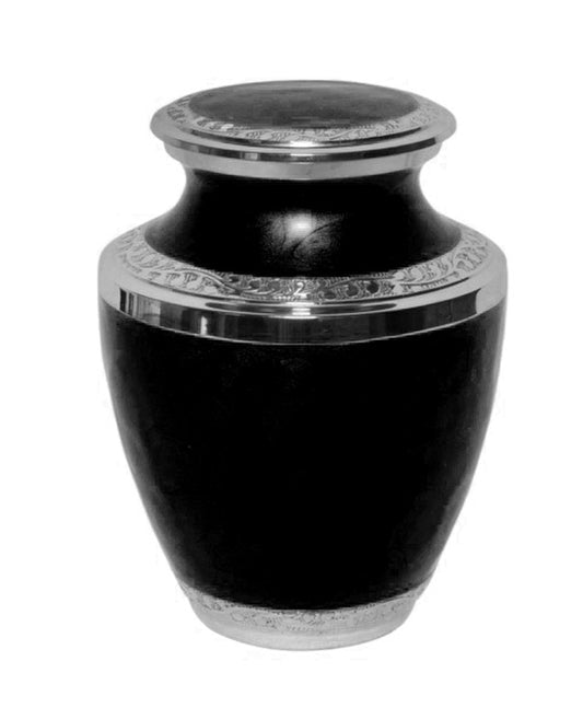 Mother of Pearl Black Medium Urn