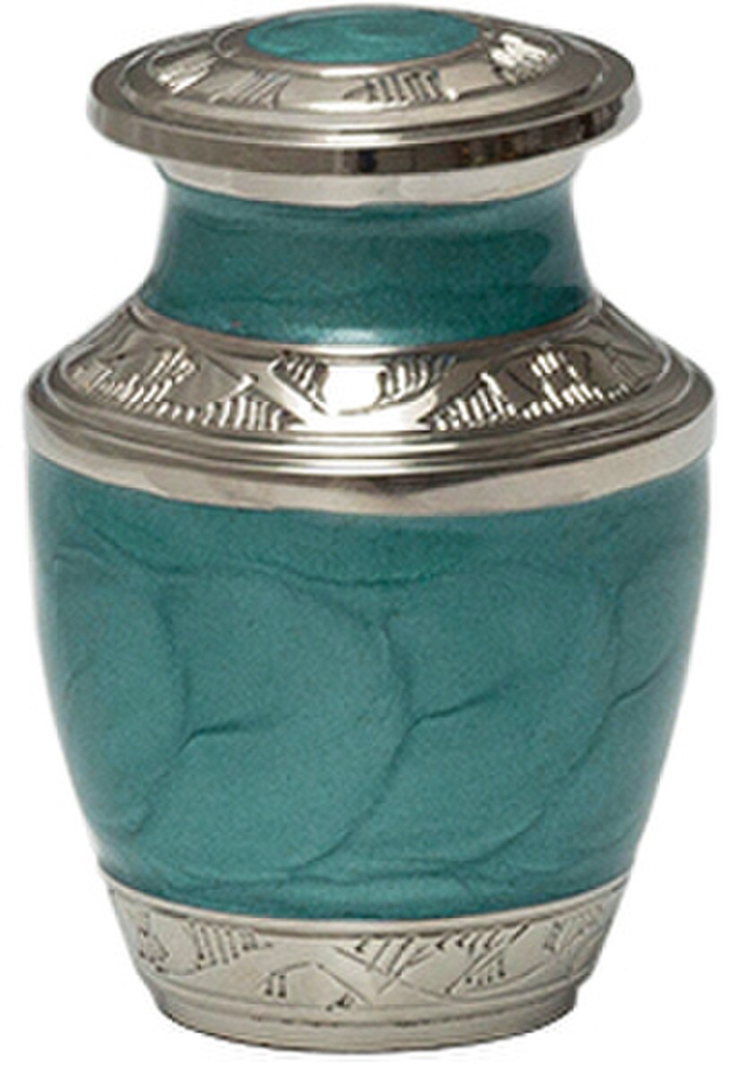 Mother of Pearl Aqua Keepsake