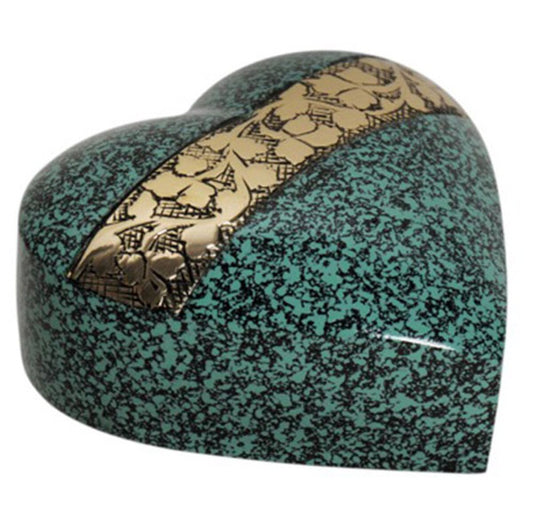 Green Patina Heart Keepsake