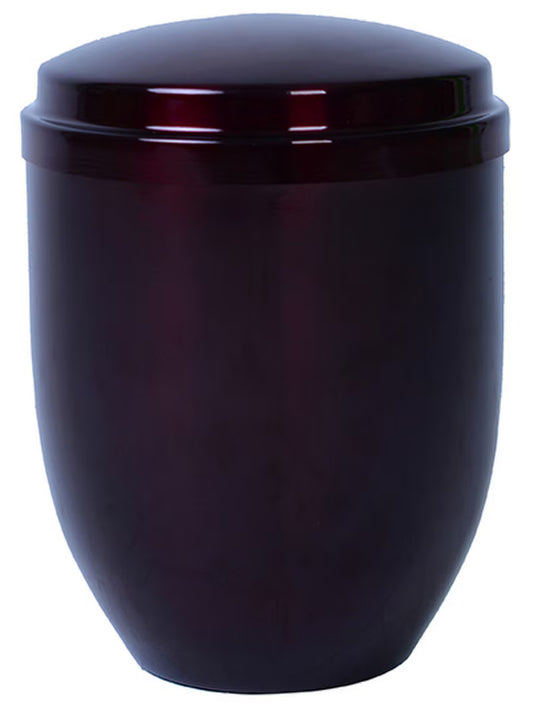 Metal Burgundy Urn