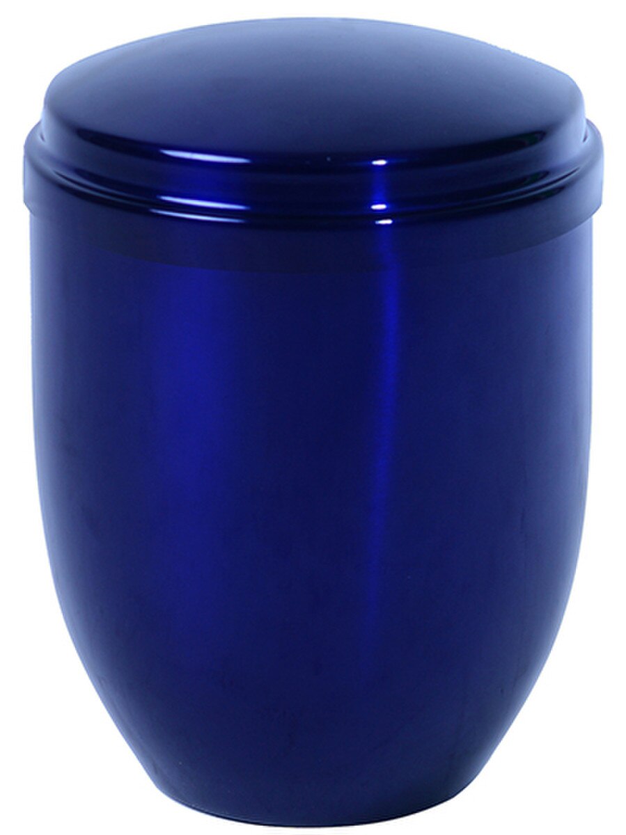 Metal Royal Blue Urn