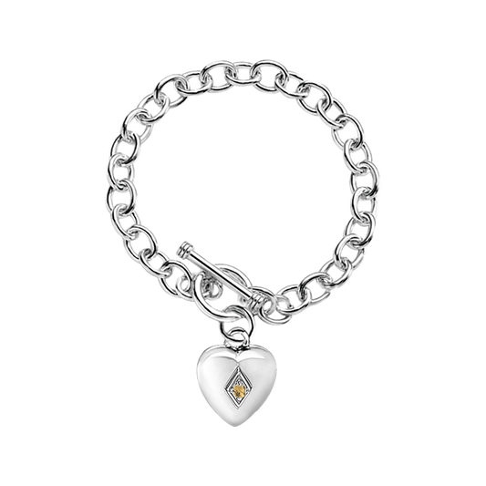Toggle Heart Bracelet w/November Birthstone