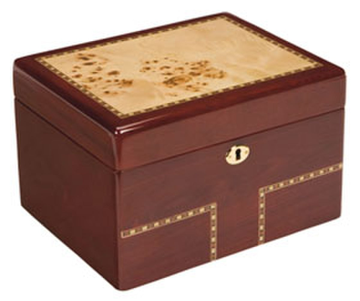 Burlwood Treasure Chest Urn