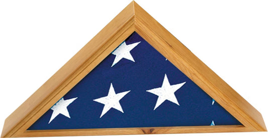 Oak Finish Flag Case
