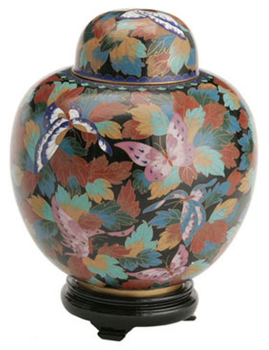 Cloisonné Butterfly Urn