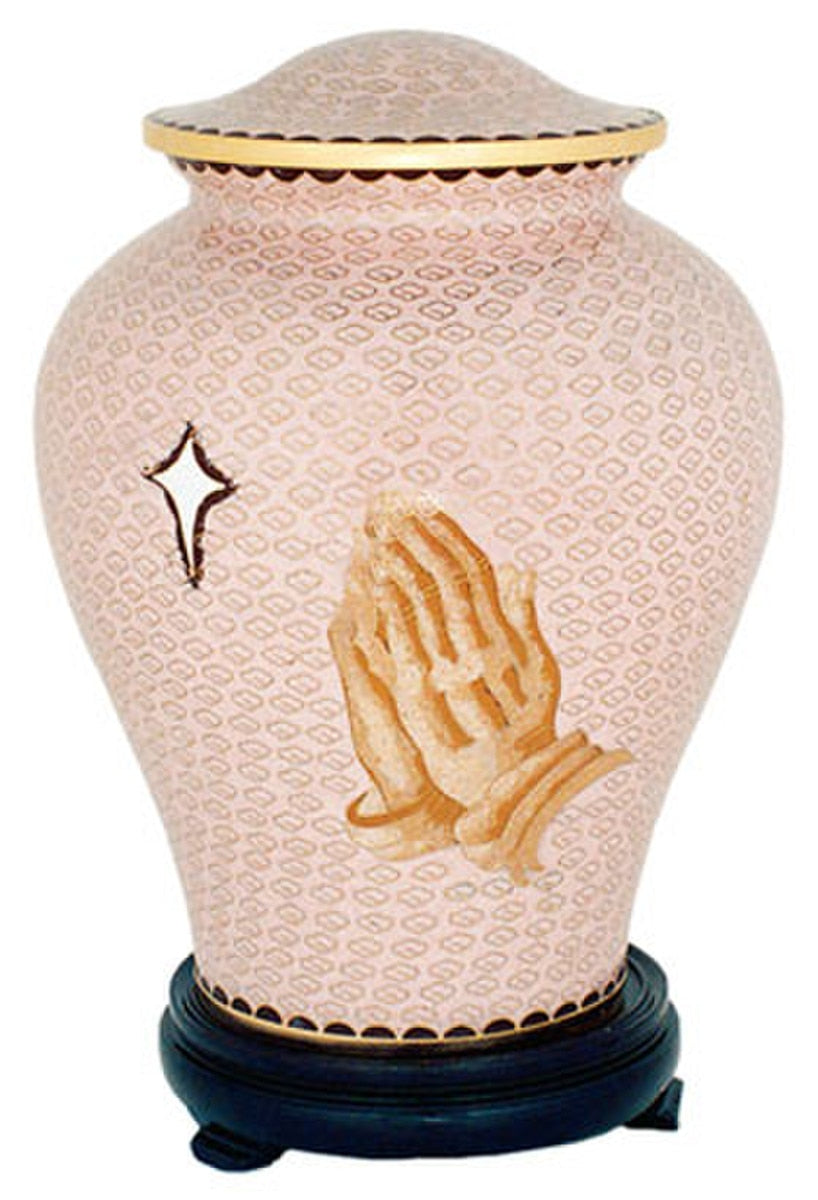 Praying Hands Cloisonné Urn
