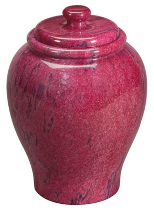 Garnet Red Marble Urn