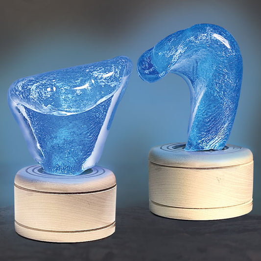 Glass Art Tribute Wave Keepsake