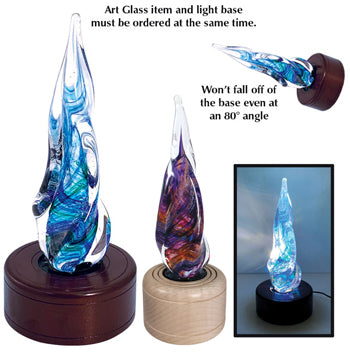 Art Glass Tip Resistant Light Base Only
