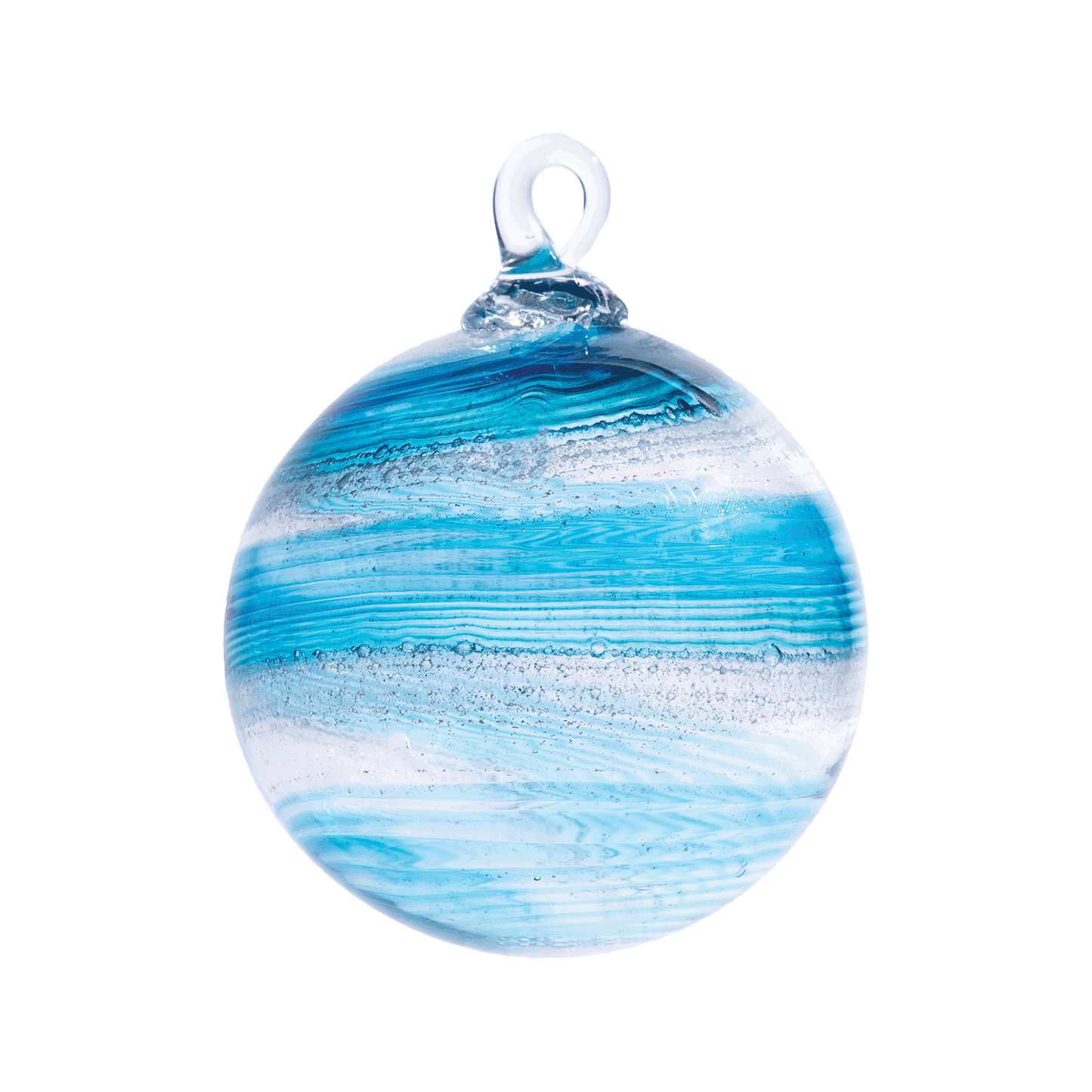 Hand-blown glass memorial ornament