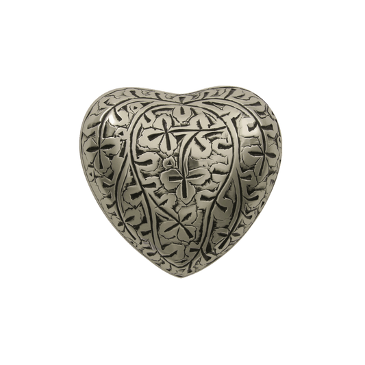 Antique Silver Oak Heart keepsake