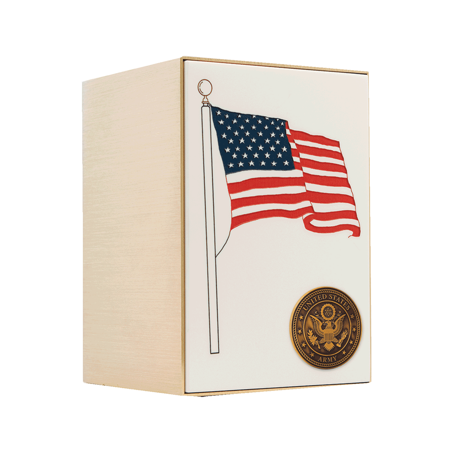 Flag Panel Bronze Urn