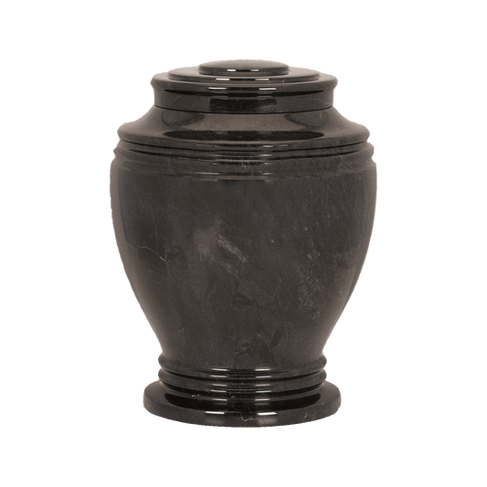Java Black Marble Urn
