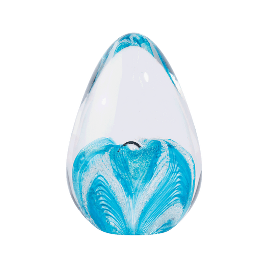 Ellipse Glass Memorial Paperweight