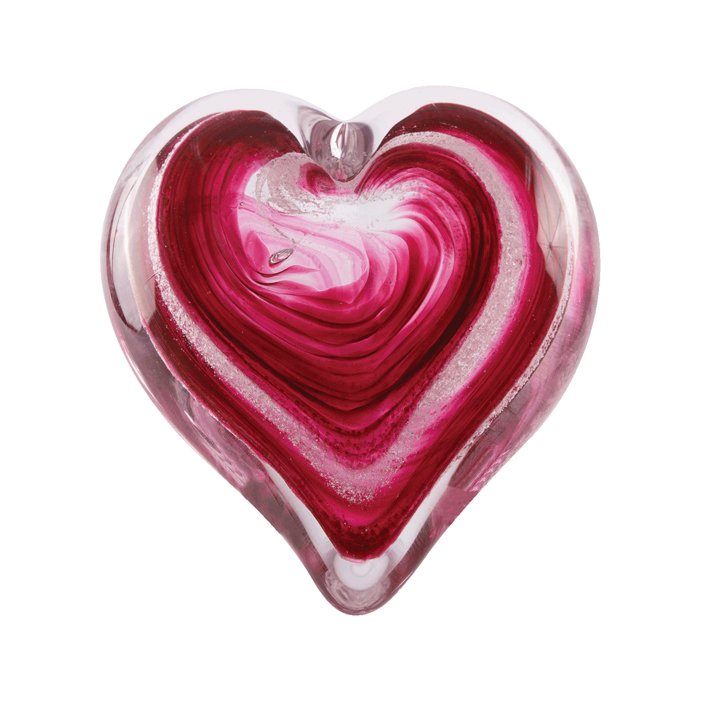 Hand-blown glass heart keepsake