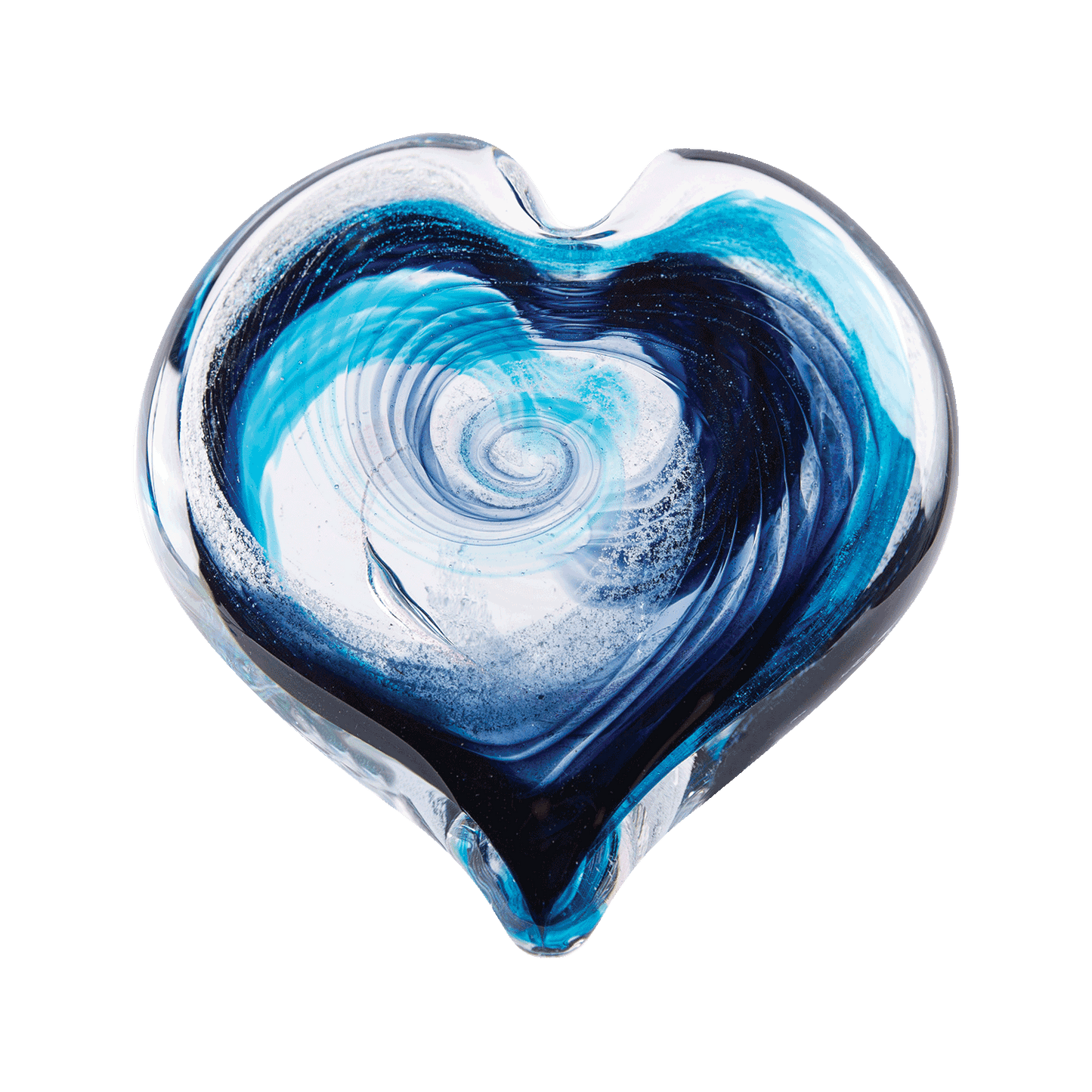 Hand-blown glass heart keepsake
