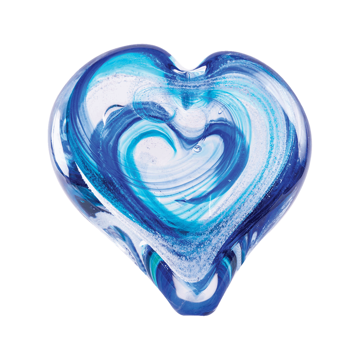 Hand-blown glass heart keepsake