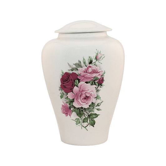 Rose Garden ceramic urn
