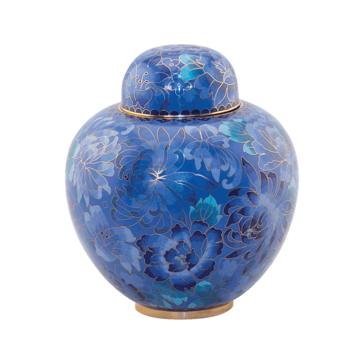 Blue Sapphire Cloisonne Urn