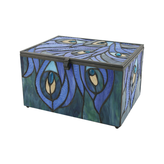 Peacock Memory Chest Urn
