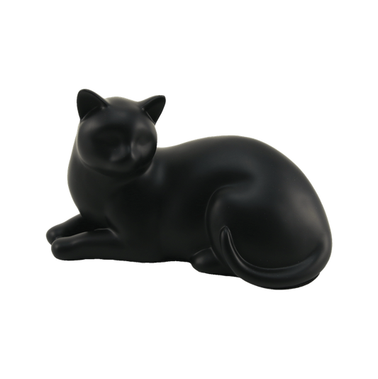 Midnight Willow Cat Resin Urn