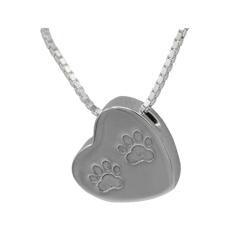 Sideways Heart with Paw Prints