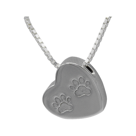 Sideways Heart with Paw Prints