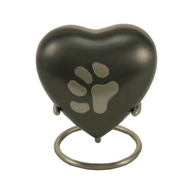 Heart Paw Brass Keepsake
